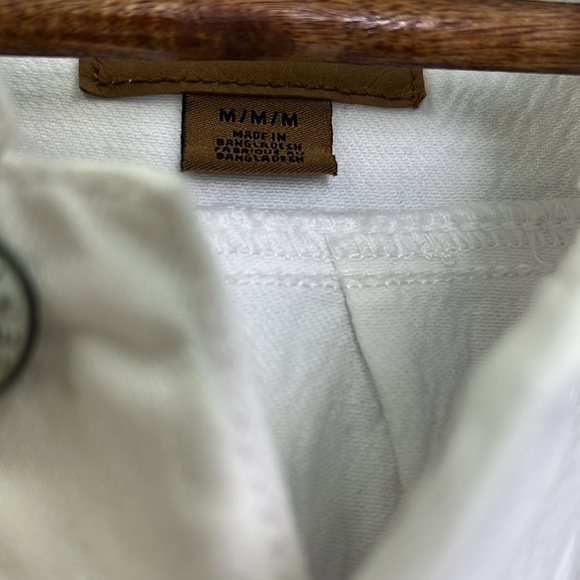 American Eagle - White Denim Coverall Button Down Short Sleeve Short Romper Med - Picture 11 of 14